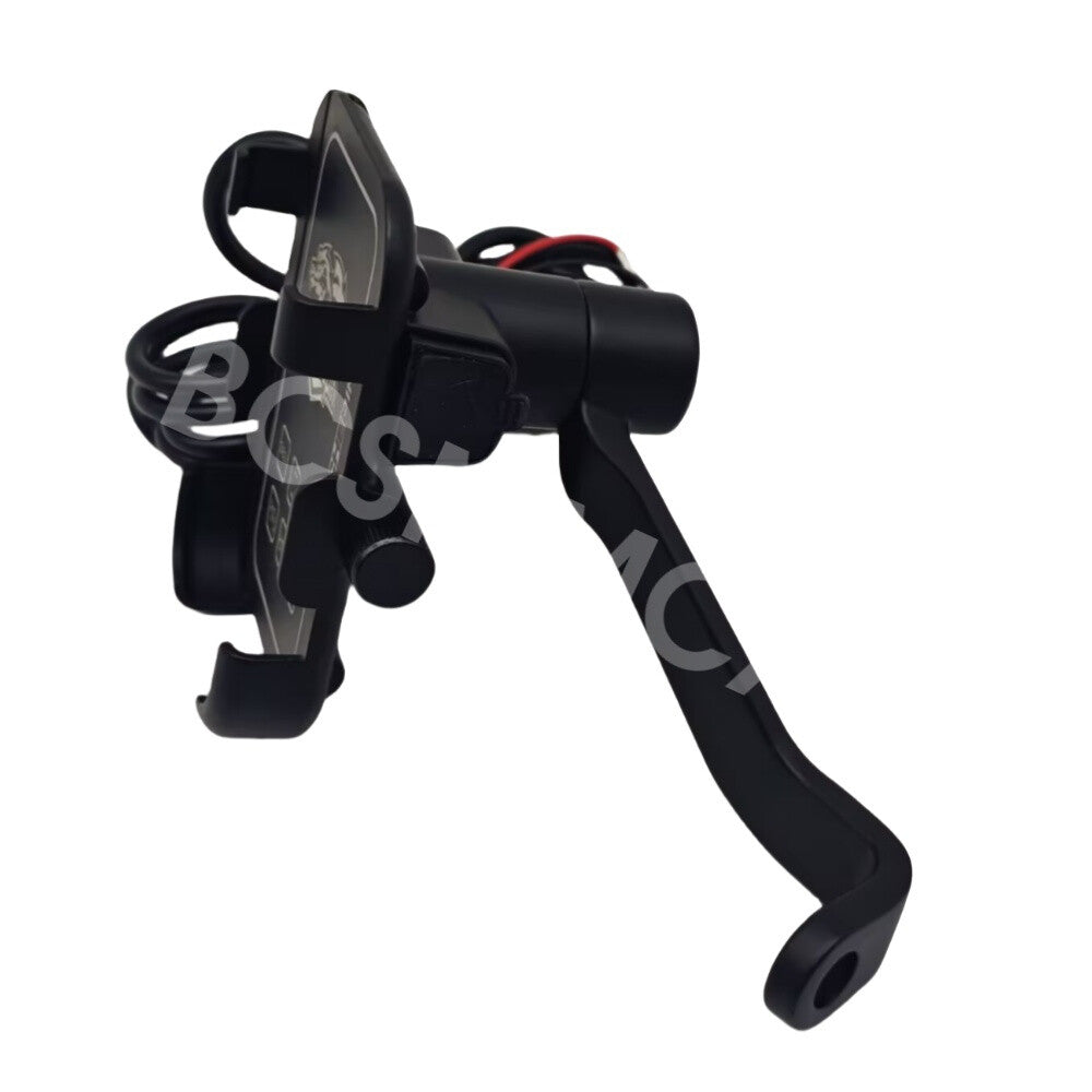 CNC Aluminum Motorcycle Holder Mount Rear Mirror USB Charger For Cell Phone GPS