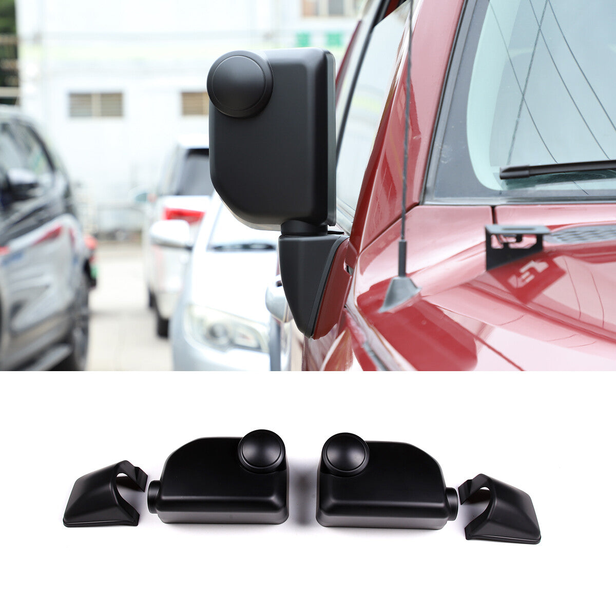 Black aluminum alloy center phone holder for Toyota FJ Curiser 2007 - 2021