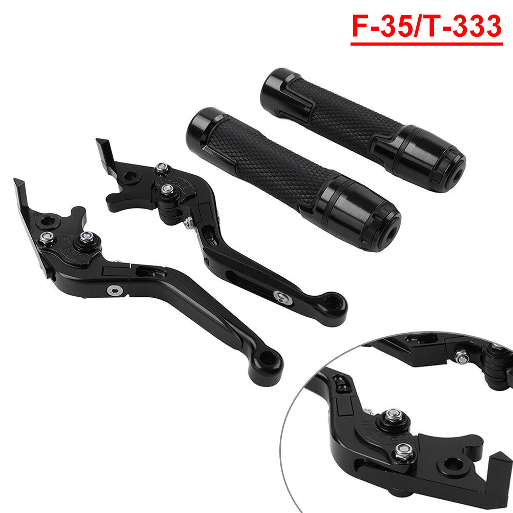CNC Folding Extendable Brake Clutch Levers Handlebar Grips Sets Fit DAYTONA 675