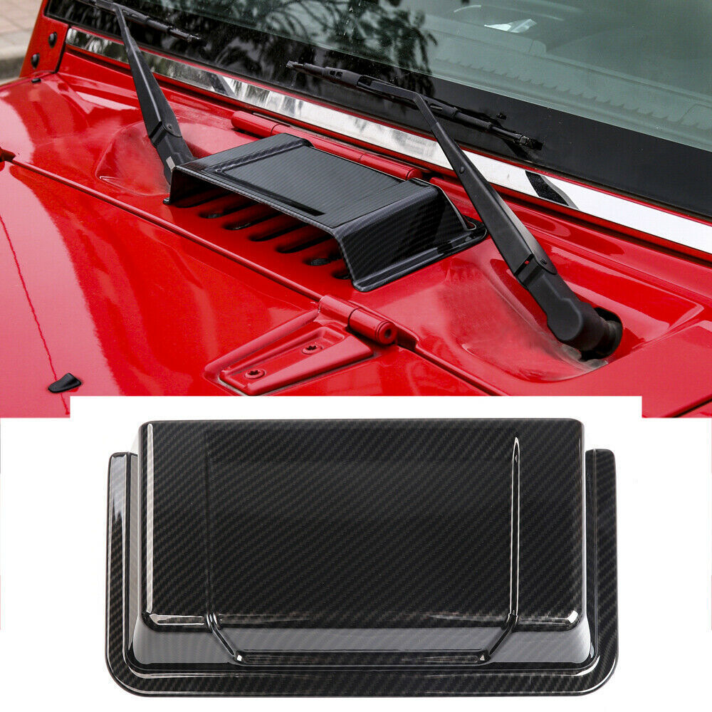 Carbon Fiber Look Front Air Inlet Vent Trim Cover for Jeep for Wrangler JK 2007-2017