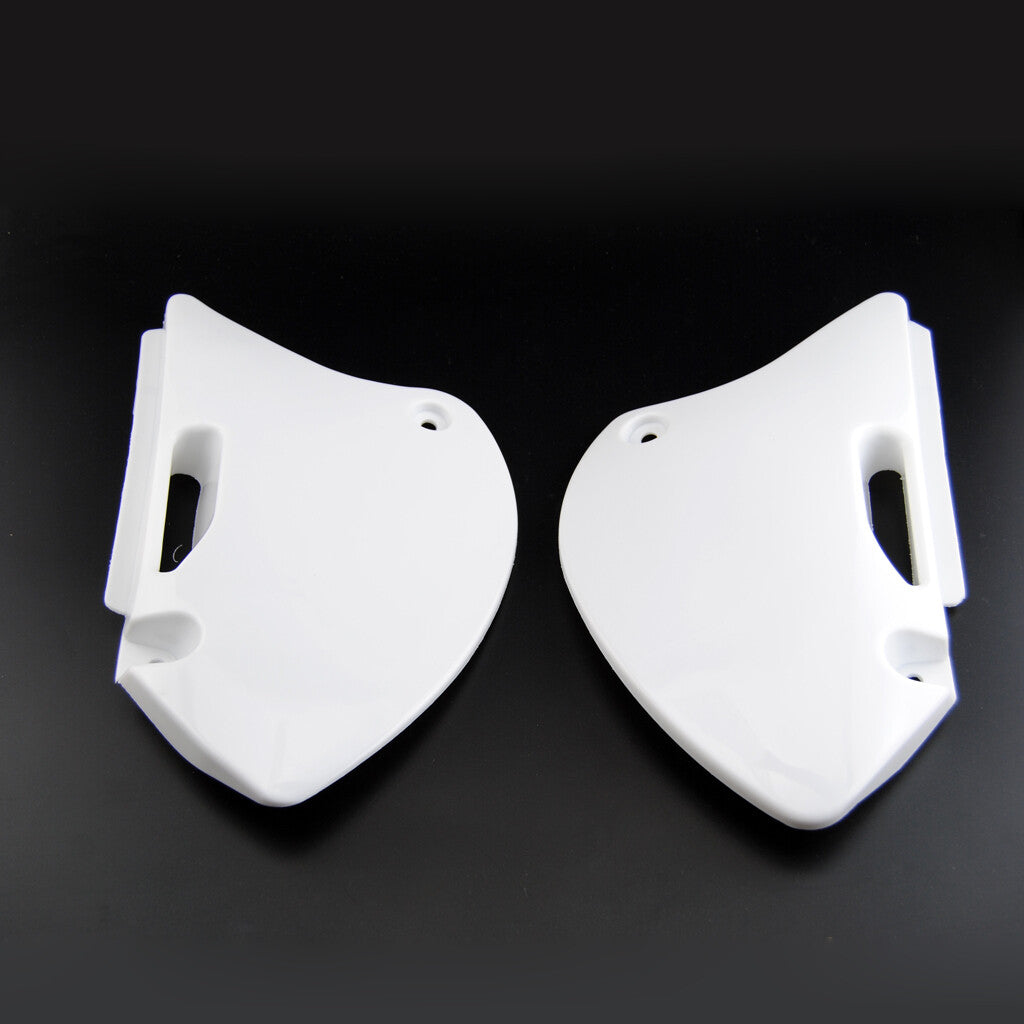 BBR STYLE SHORT VERSION WHITE PLASTIC SIDE PANEL PLATE FOR KLX110 PIT BIKE