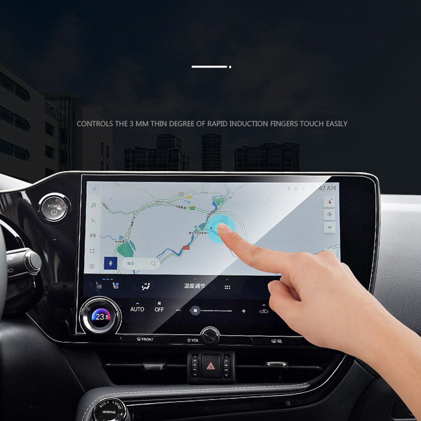 Car GPS Navigation Display Screen Protector Film trim 14in for Lexus NX 2022-23