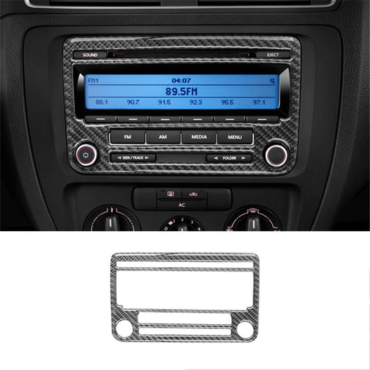 Carbon fiber radio without navigation trimming for Volkswagen for Jetta sedan 2011-2014 B
