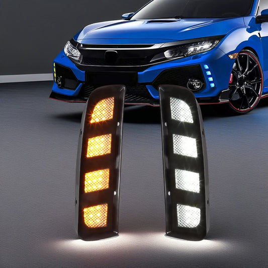 LED Daytime Running Fog Light Dynamic Turn DRL for Honda for Civic Type R 2017-2021
