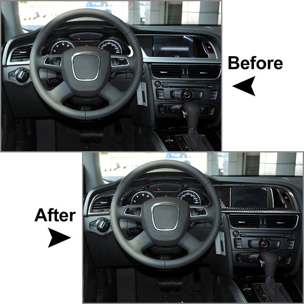 3 Pcs LHD Instrument Panel Cluster Meter Dashboard Trim for Audi A4 B8 RS4 S4