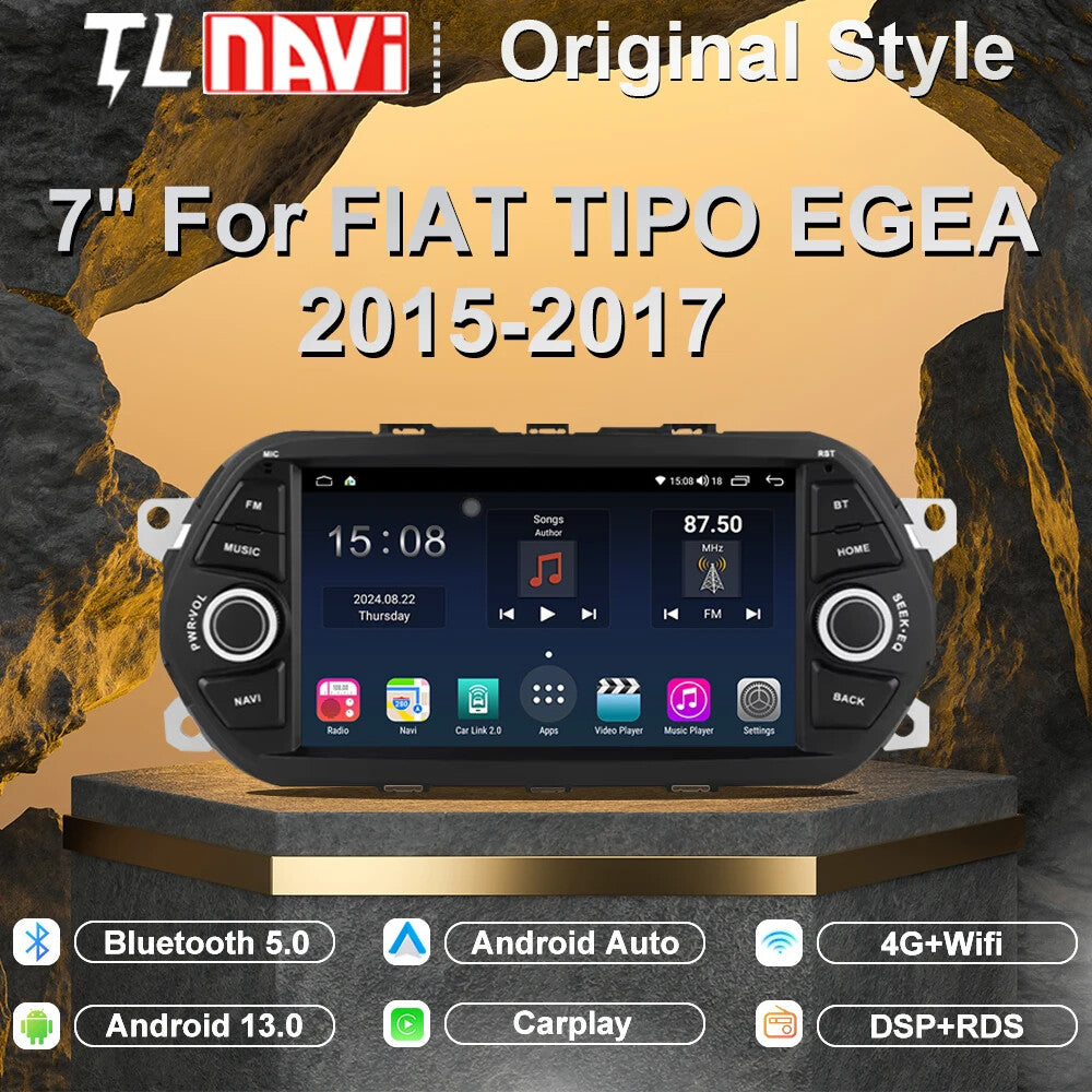 for Fiat Tipo Egea 2015-2017 Auto Multimedia GPS Player Car Radio CarPlay Screen