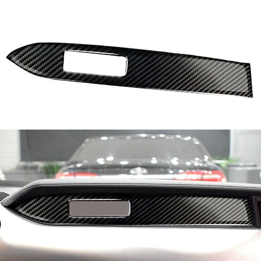 Carbon Fiber Interior Dashboard Panel Cover Trim for Ford for Mustang 2015-2019 2016