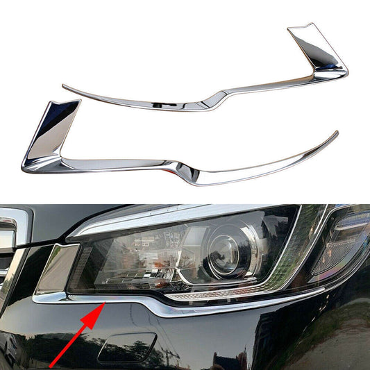 Chrome Car Headlight Headlamp Cover Strip Trim for Subaru Forester 2019-2020
