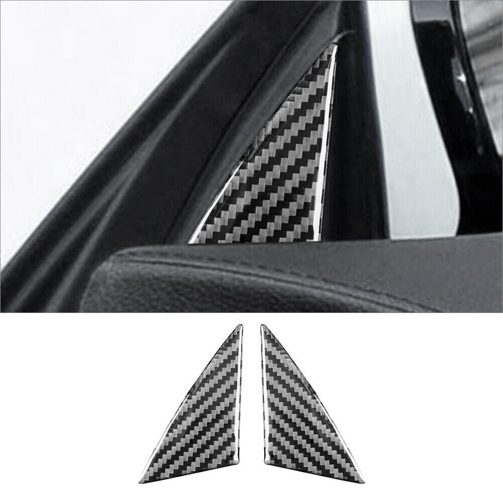 2 x carbon fiber front door column trim for BMW 6 Series F12 F13 2011-2018