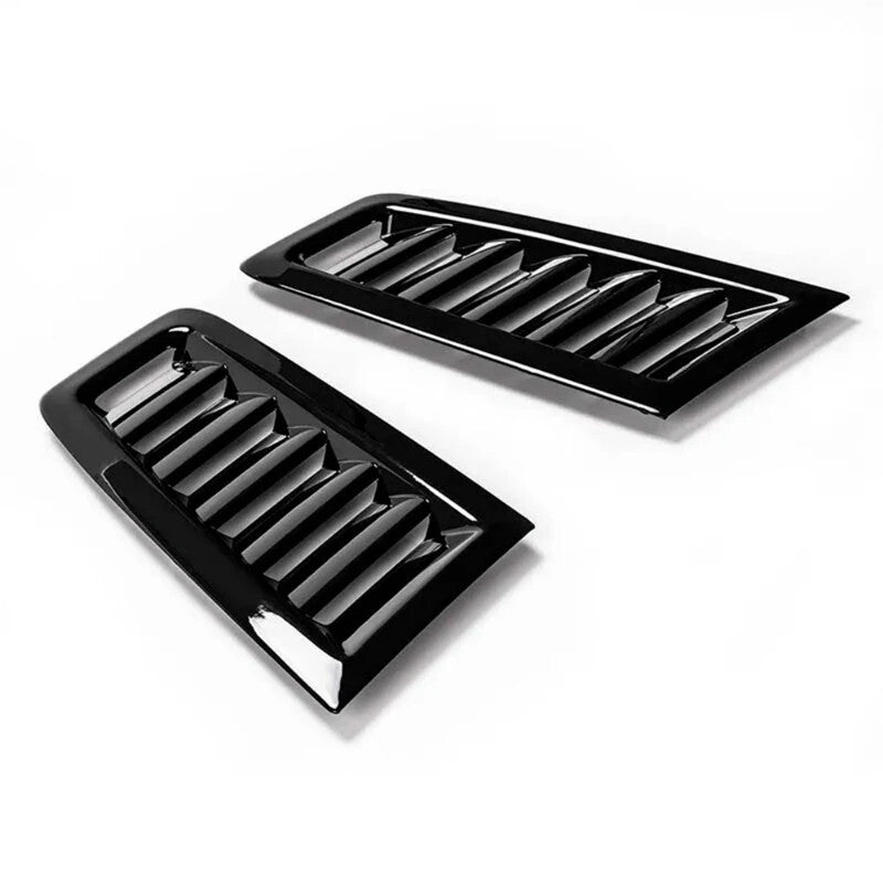2x Car Universal Front Bonnet Hood Louvers Vent Air Flow Intake Side Scoop Cover