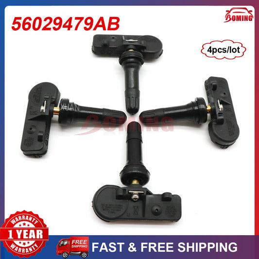 4x Tire Pressure Sensor TPMS for Dodge for Jeep for Wrangler Grand Cherokee 56029479AB
