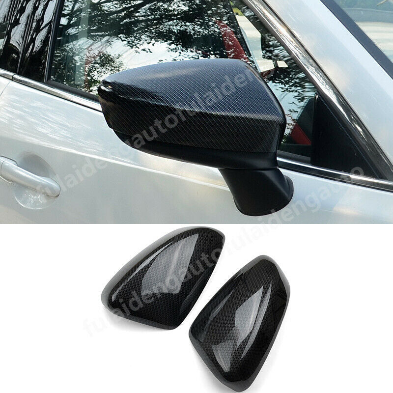 for Mazda 6 Atenza 14-2017 Carbon Fiber Exterior Side Mirror Molding Cover Trims