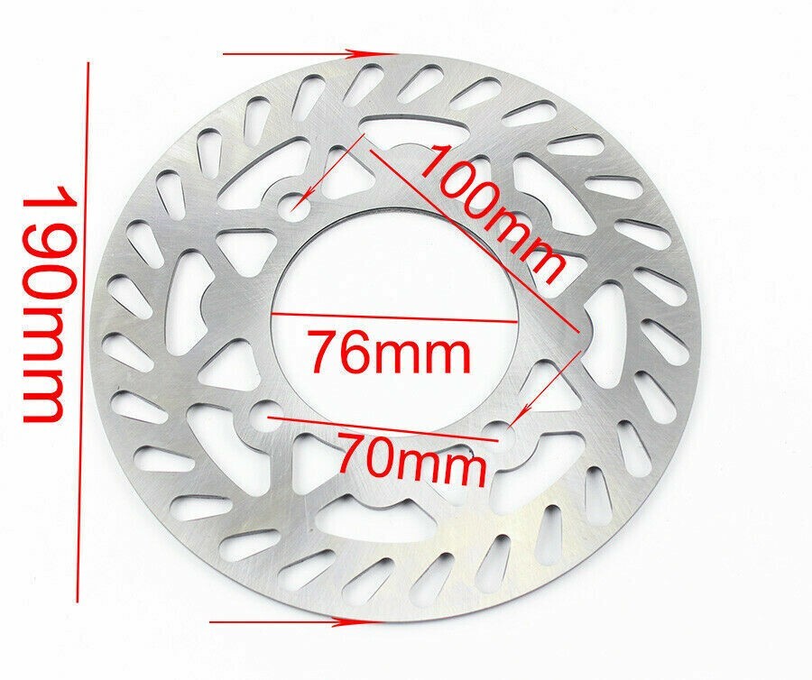 front 190MM 70mm 100mm Steel Disc Brake Rotor For some pit dirt bikes