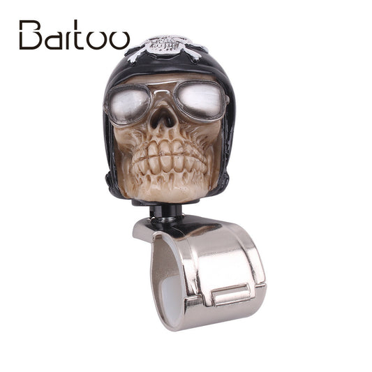 Black Skull Head Car Steering Wheel Spinner Suicide Knob Handle Auto/Truck