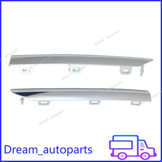2 Front LHRH Bumper Fog Lamp Grille Molding Chrome Fits 2013-2014 for Cadillac ATS