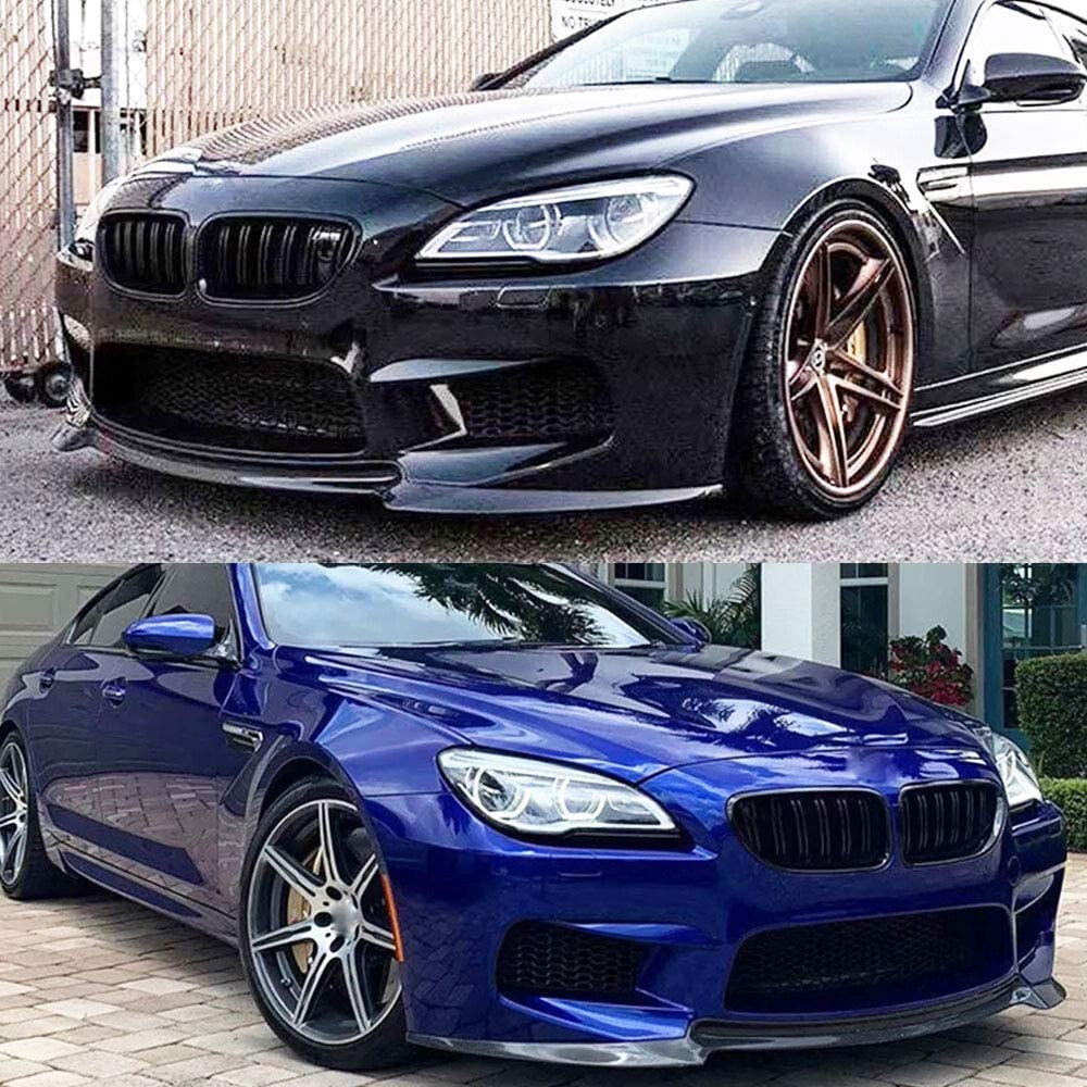 Front Bumper Lip for BMW 6 Series F06 F12 F13 12-19 M Sport Carbon Fiber Black