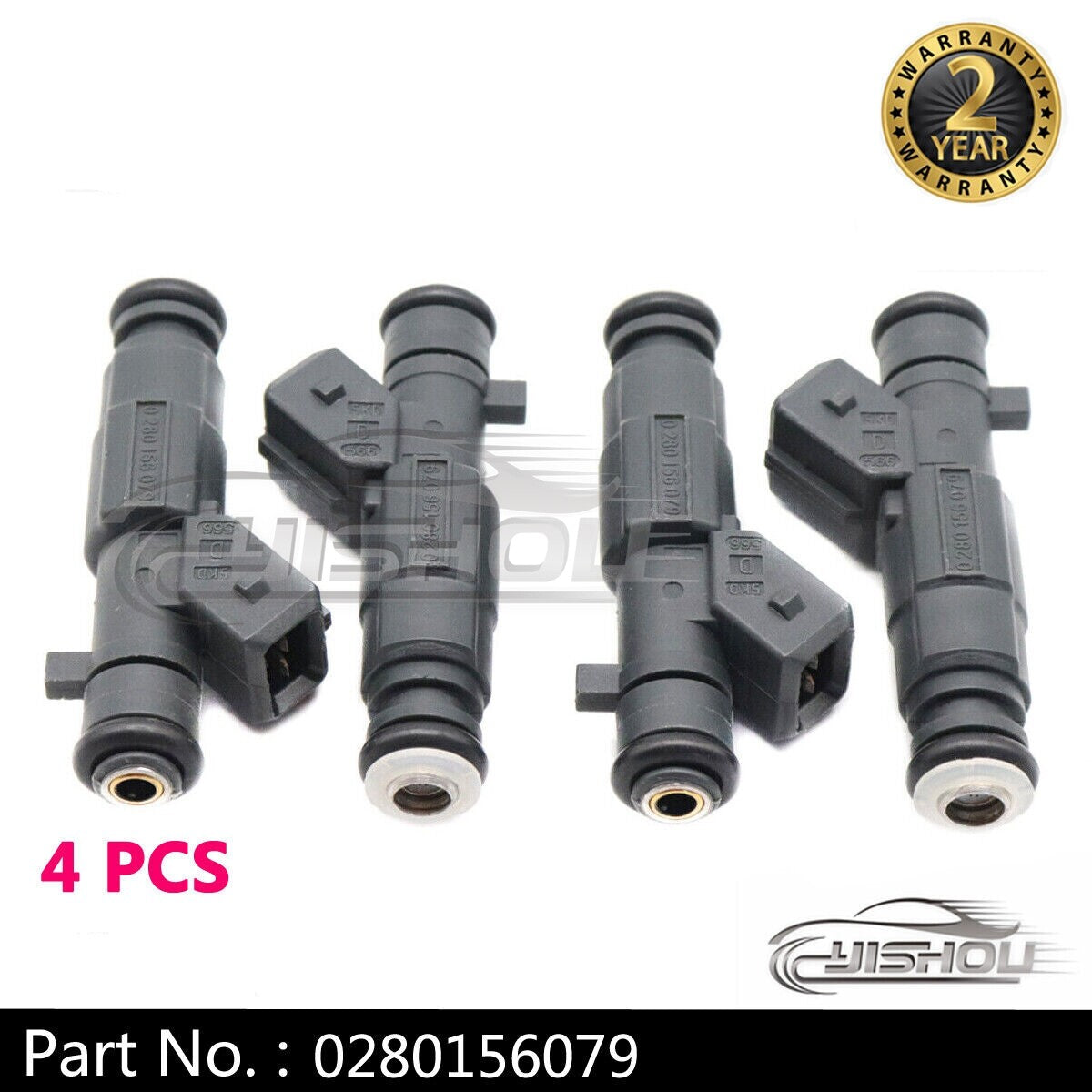 4PCS 0280156079 FUEL INJECTOR for ROVER for MG ZT-T ZS 75 1.8T 1.8L K SERIES TURBO