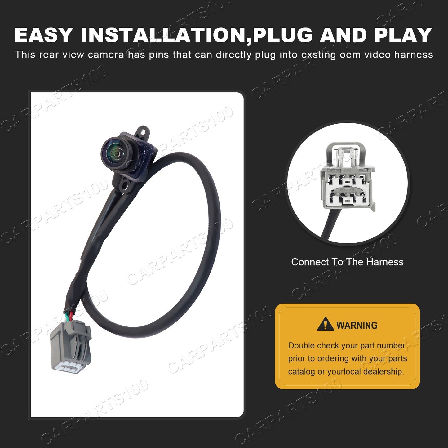 56038990AA Rearview Backup Parking Assist Camera Suitable for 2013-2016 for Dodge Darts