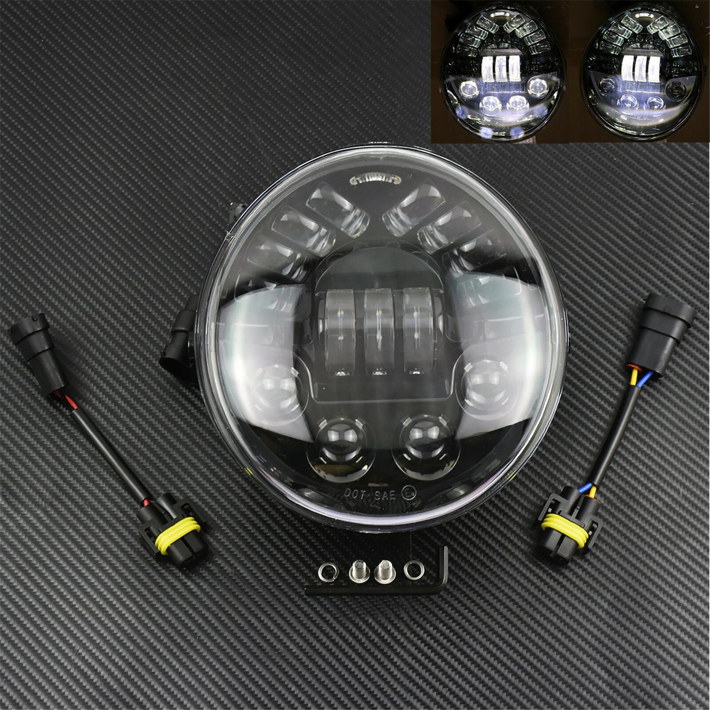 Motorcycle LED Headlight w/Daytime Running Light Fit For V-Rod VRSCA VRSCB VRSCR