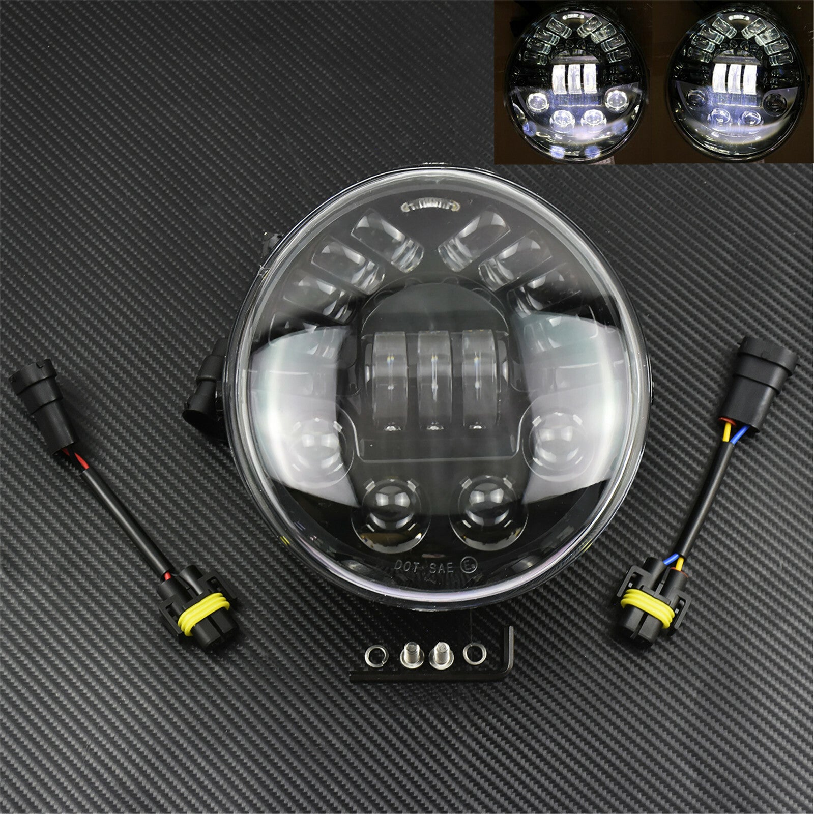 Motorcycle LED Headlight w/Daytime Running Light Fit For V-Rod VRSCA VRSCB VRSCR