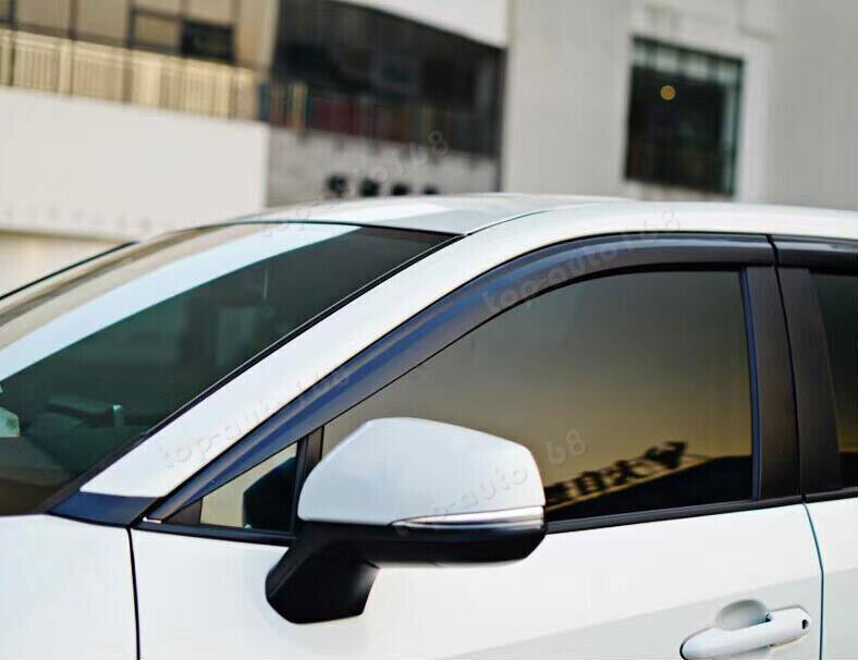for Toyota RAV4 2019-2024 Black Trim Window Visors Sun Rain Guard Vent Shielding