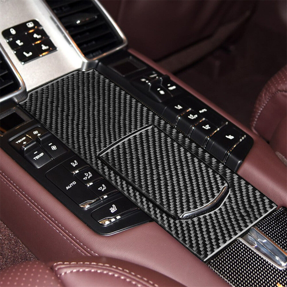 Carbon Fiber Rear for Seat Multimedia Panel Cover Fit for Porsche for Panamera 2010-2016