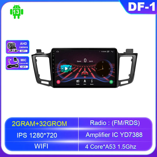 for Toyota RAV4 4 XA40 5 XA50 2013-2017 Android Car Radio Carplay GPS Screen