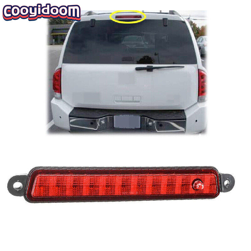 for Nissan /Armada 2005 2006-2015 26590-7S000 Red High Mount LED 3Rd Brake Light