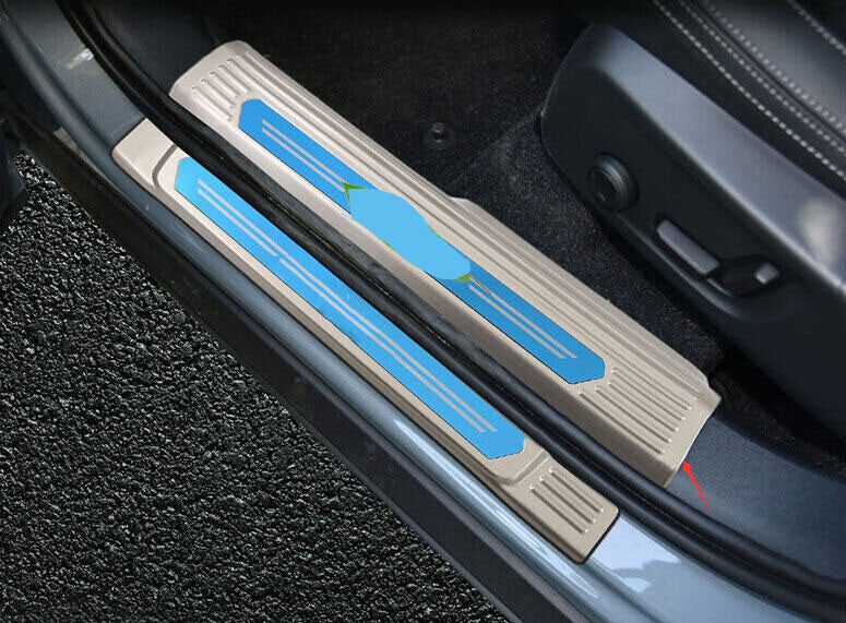 for Volvo XC40 19-22 Silver Steel Inner Door Sill Scuff Plate Cover Protector 4x