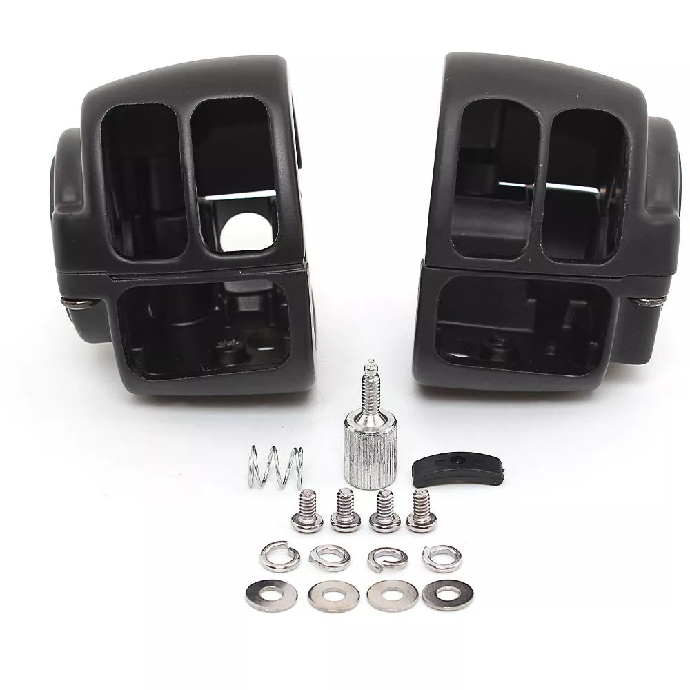 Black Switch Housing Cover Fit for Harley Touring Sportster Softail Dyna Fat Bob