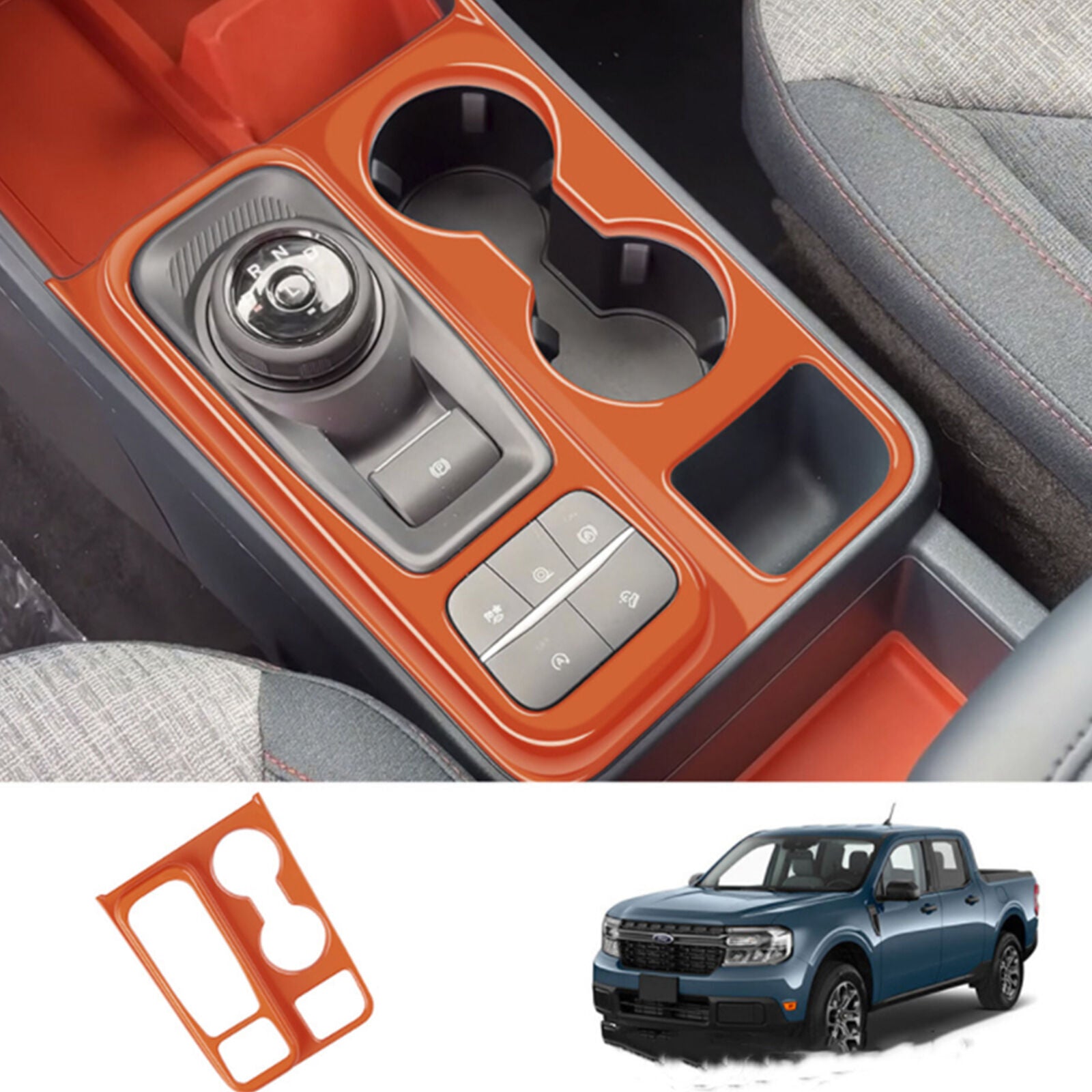 Fits for Ford Maverick 2022-2023 Orange ABS Center Panel Trim