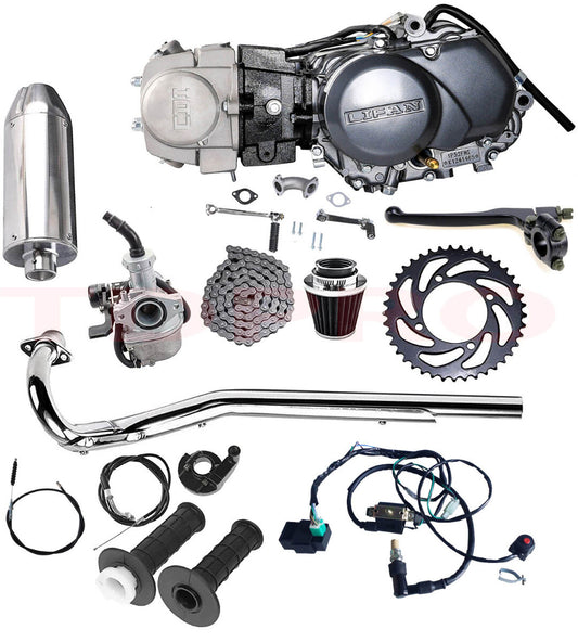 for Lifan 125cc manual motor kit for Apollo RFZ 125 Pit bikes, for Honda CT70, CRF50