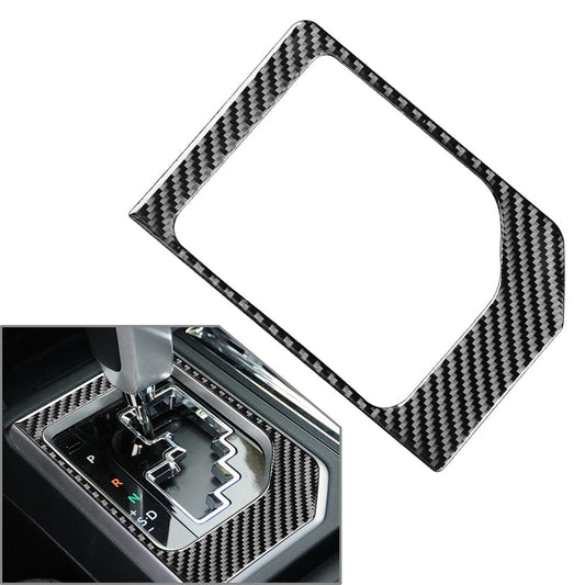 Carbon Fiber Inner Gear Shift Panel Cover Trim Black for Toyota Tundra 2014-2021