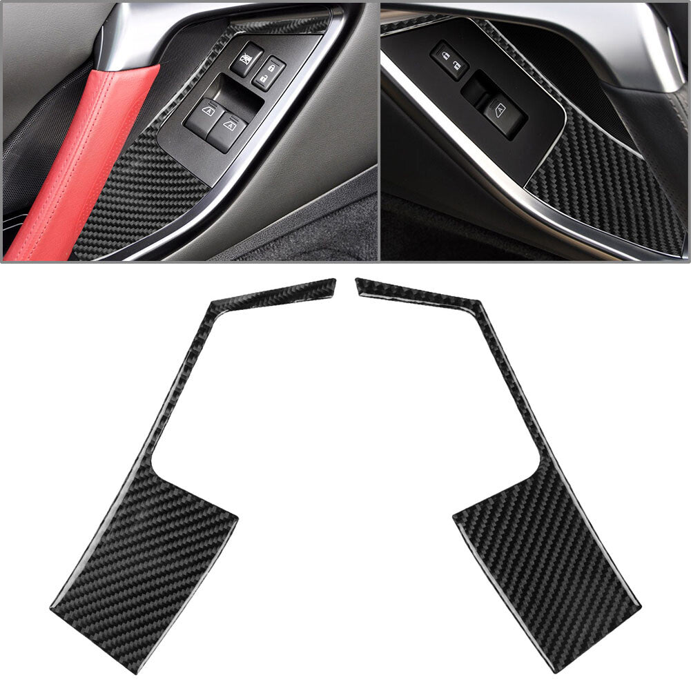 Inner Door Window Lift Switch Button Panel Cover Trim for Nissan GTR R35 2008-16