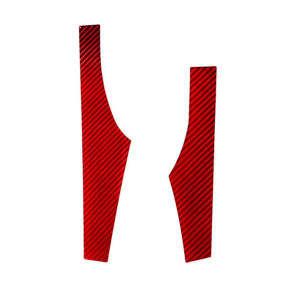 2x Red Carbon Fiber Front Door Panel Trim Covers for Hyundai for Veloster JS 2019-22