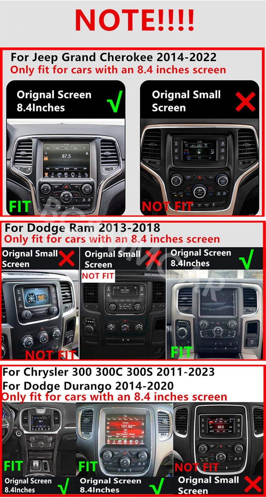 Android 14 Car Stereo Radio Fit for Dodge for Ram 1500 2500 3500 4500 5500 2013-2018