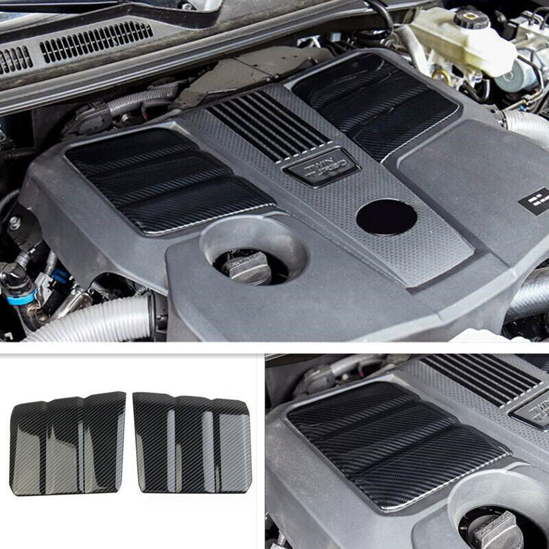 for Toyota Tundra 22-2024 Carbon Fiber Style Engine Shroud Cover Panel Trim 2X