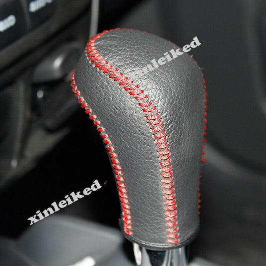 Fit for Hyundai Santa Fe 2006-2012 Leather Black Gear Shift Knob Cap Cover Trim