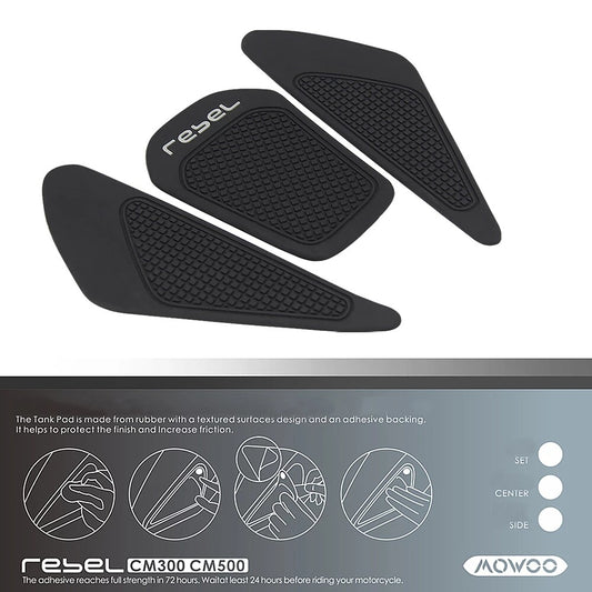 for Honda Rebel 300 CM300 CM500 CMX500 Tank Pad Rubber Sticker Protector Decal