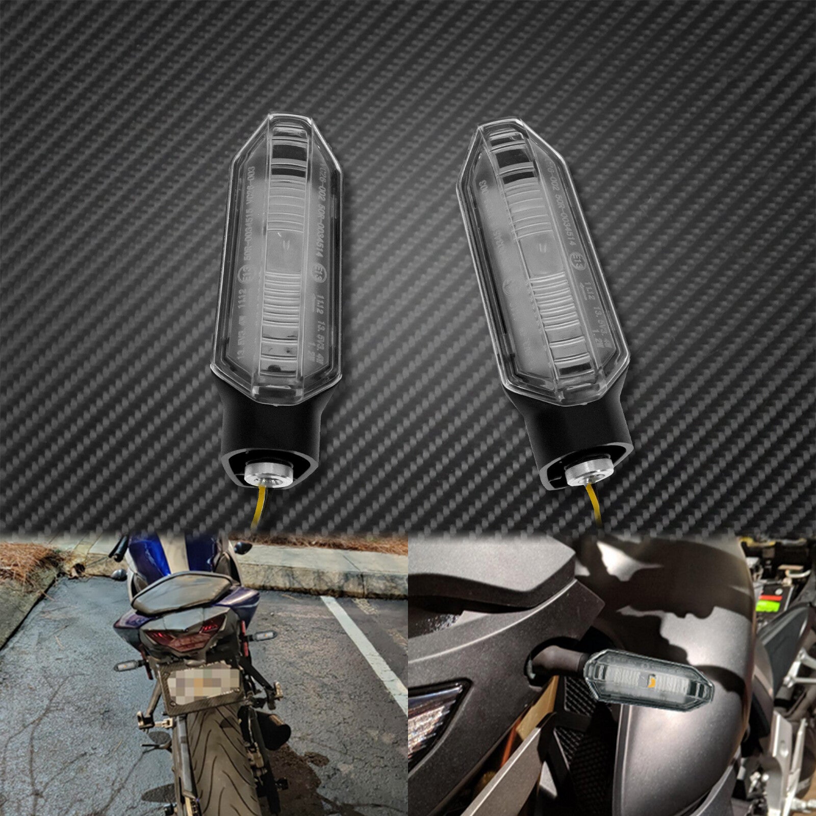 Clear Front Rear Turn Signal Indicator Light Lamp Fit for Honda CBR400 500 650