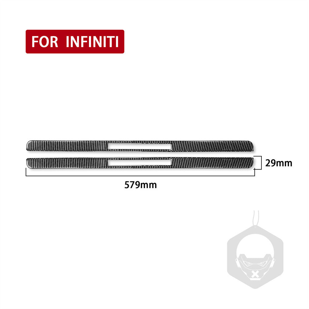 Carbon Fiber Door Sill Scuff Guard Plate Panel Trim for Infiniti G37 Sedan 07-13