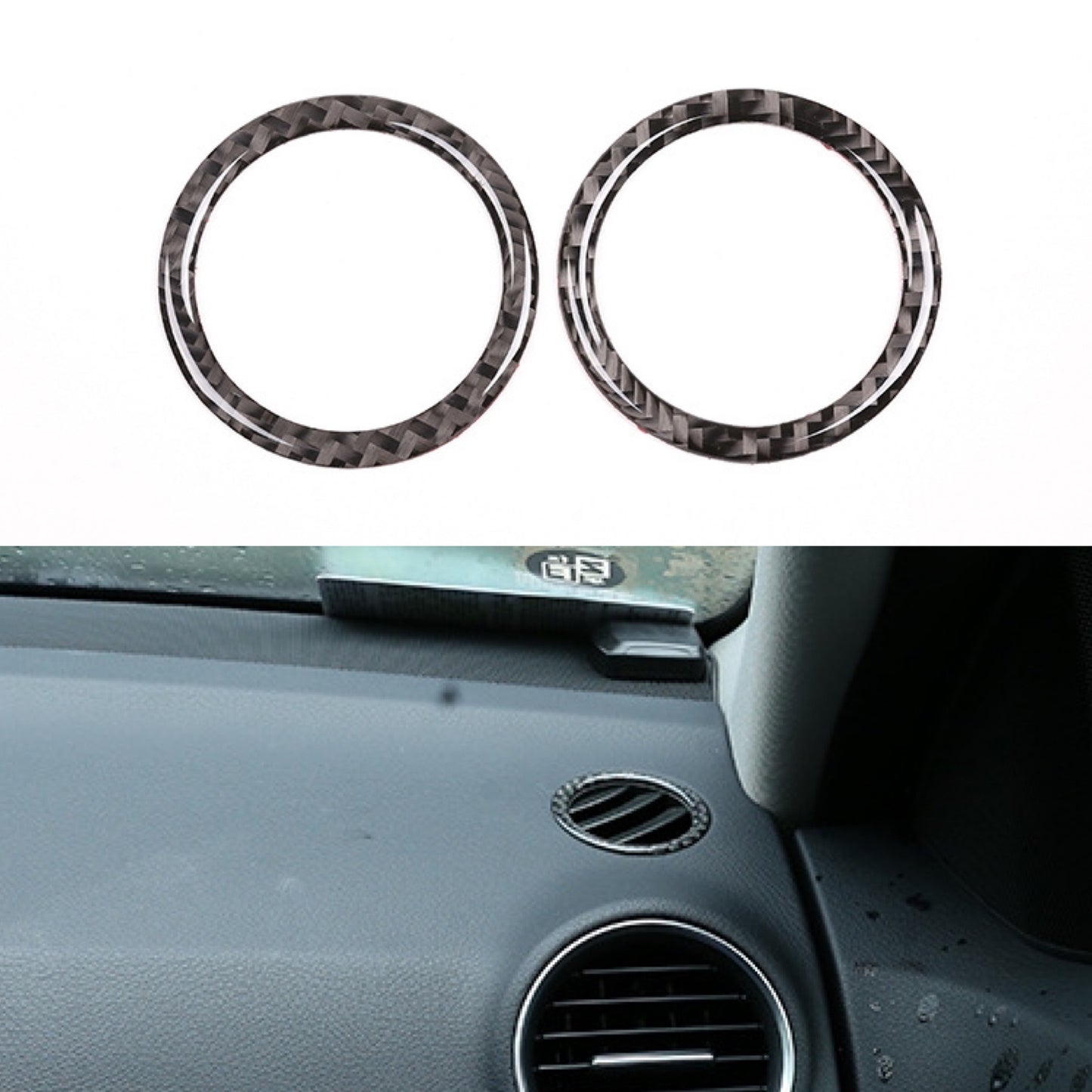 Carbon fiber internal panel air outlet cover for Mercedes C-Class W204 07-10