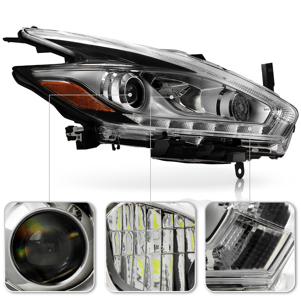 LED Projector Headlight Headlamp Passenger For 2015-2018 for Nissan Murano Platinum