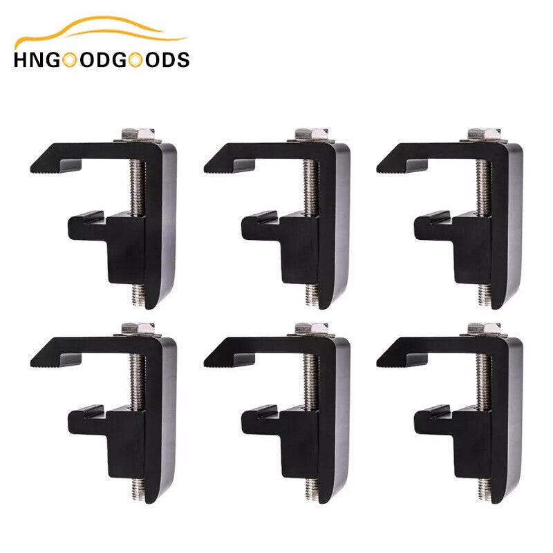 6-Piece Mounting Clip for Toyota Tacoma/Tundra Truck Cover/Camping Shell (Black)