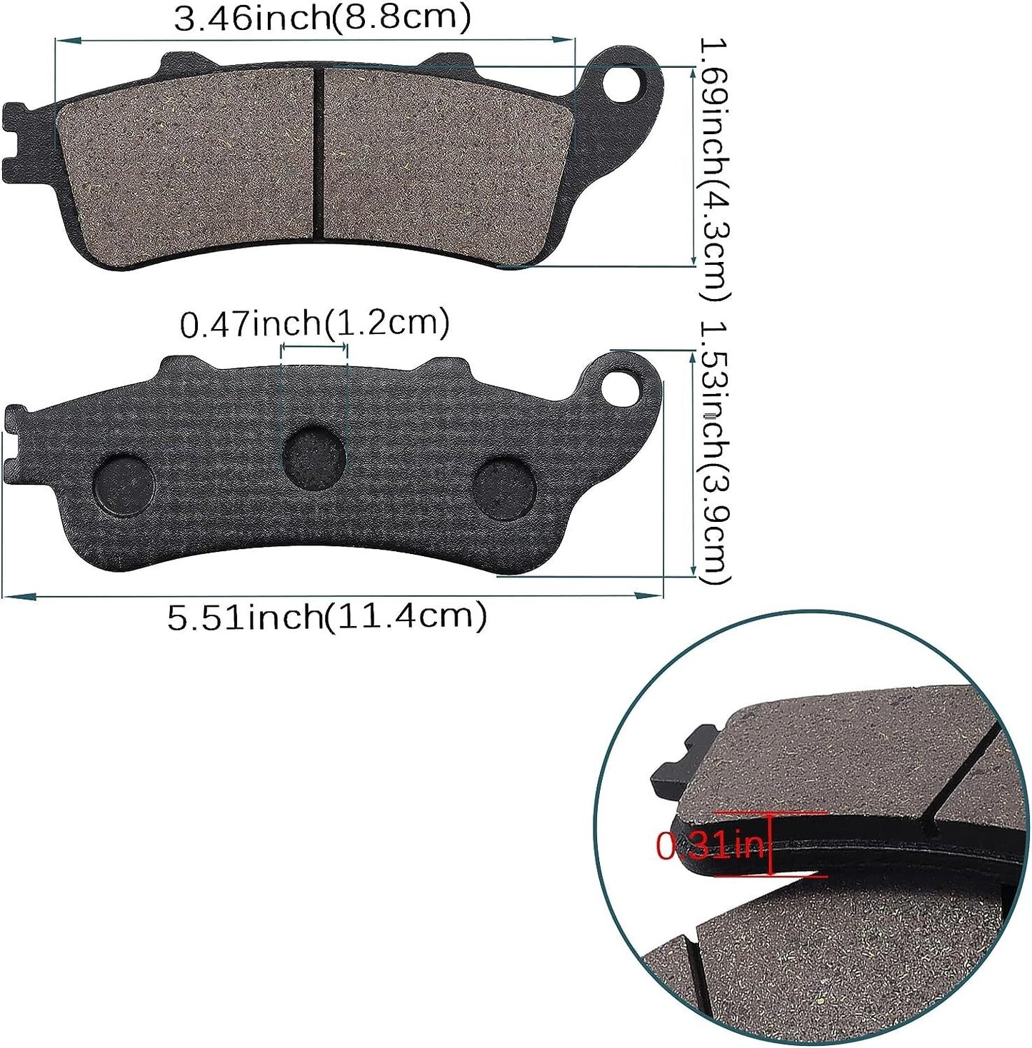 Brake Pads for Honda NT 650 700 S 1300 ST 1100 1300 VFR 800 XL 1000 VTX 1800