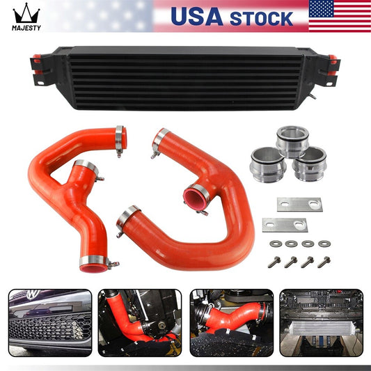 Turbo Intercooler w/ Pipe Kit for VW for Jetta Gti for Golf A3 Mk5 2.0T 2006-2010 Red