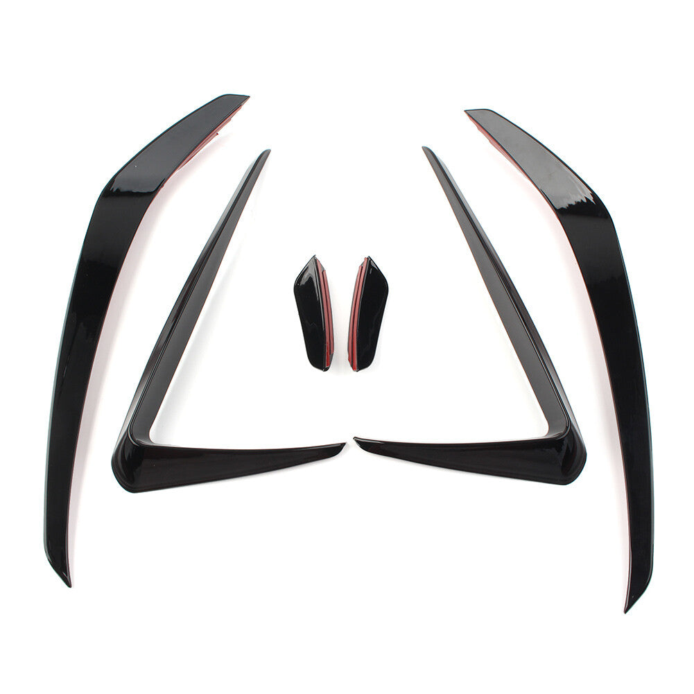 Glossy Black Front Bumper Side Air Vent Cover Kit Trim for VW for Golf 7 2013-16