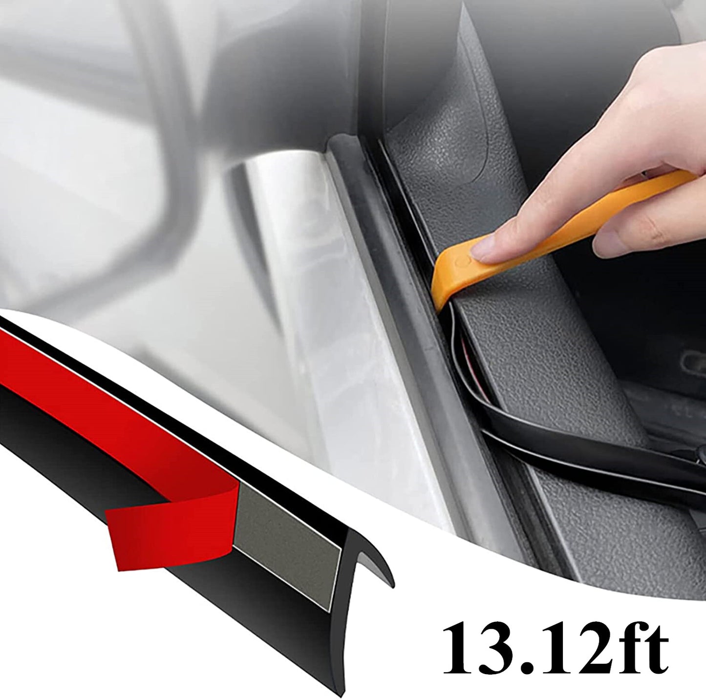 13ft for Mercedes-Benz V Shape Car SUV Side Window Trim Edge Mould Sealing Strip